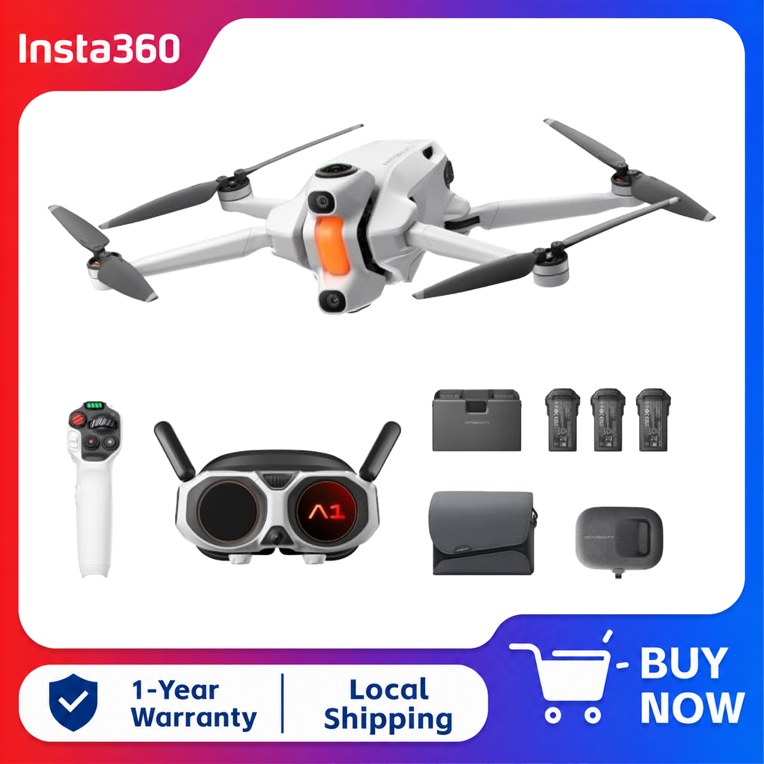 Insta360 Antigravity A1 Explor - Drone Gimbal For Insta360 のレビューと価格
